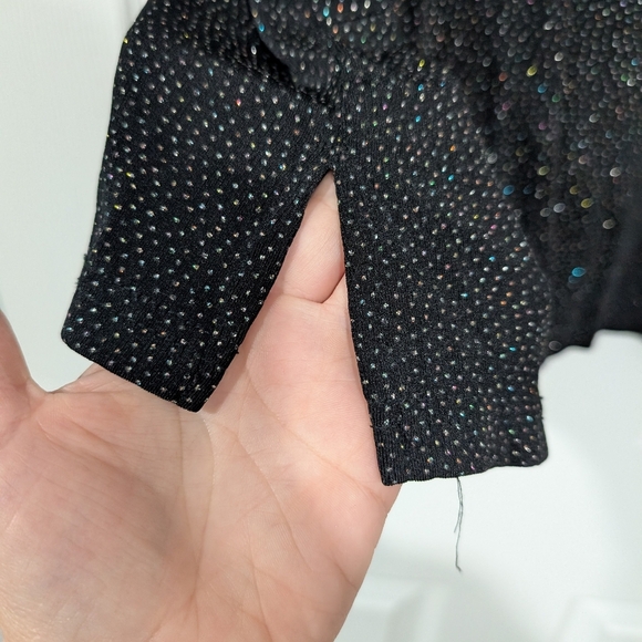 Vintage Briggs New York Black with Metallic Dots Top in Size 1X - Picture 7 of 8